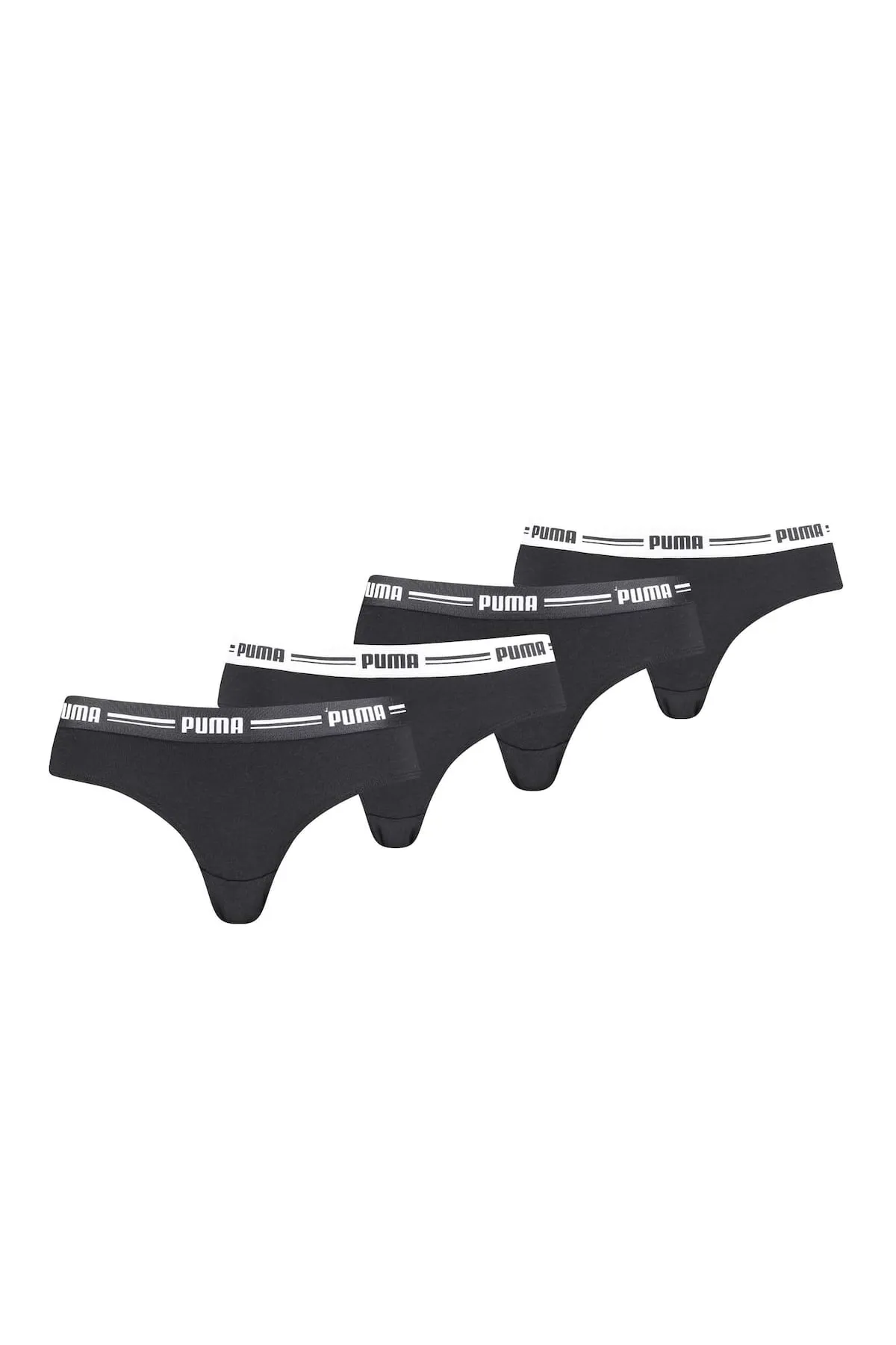 Puma  Damen-Slips – brasilianisches 4er-Pack ECOM, weicher Baumwoll-Modal-Stretch