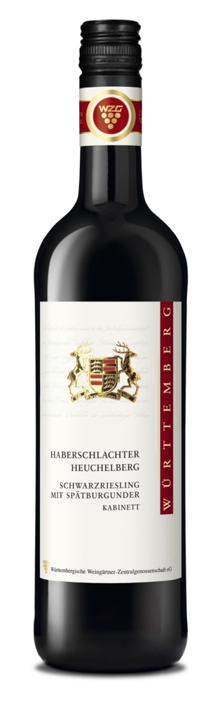 Württembergische WZG Haberschlachter Heuchelberg Schwarzriesling mit Spätburgunder Kabinett 0,75L 6er Karton
