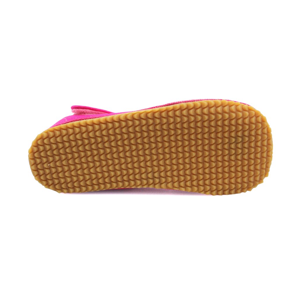 Beda rosa mit Glitzer schmalere Canvas Hausschuhe (BF-060010/W/02)