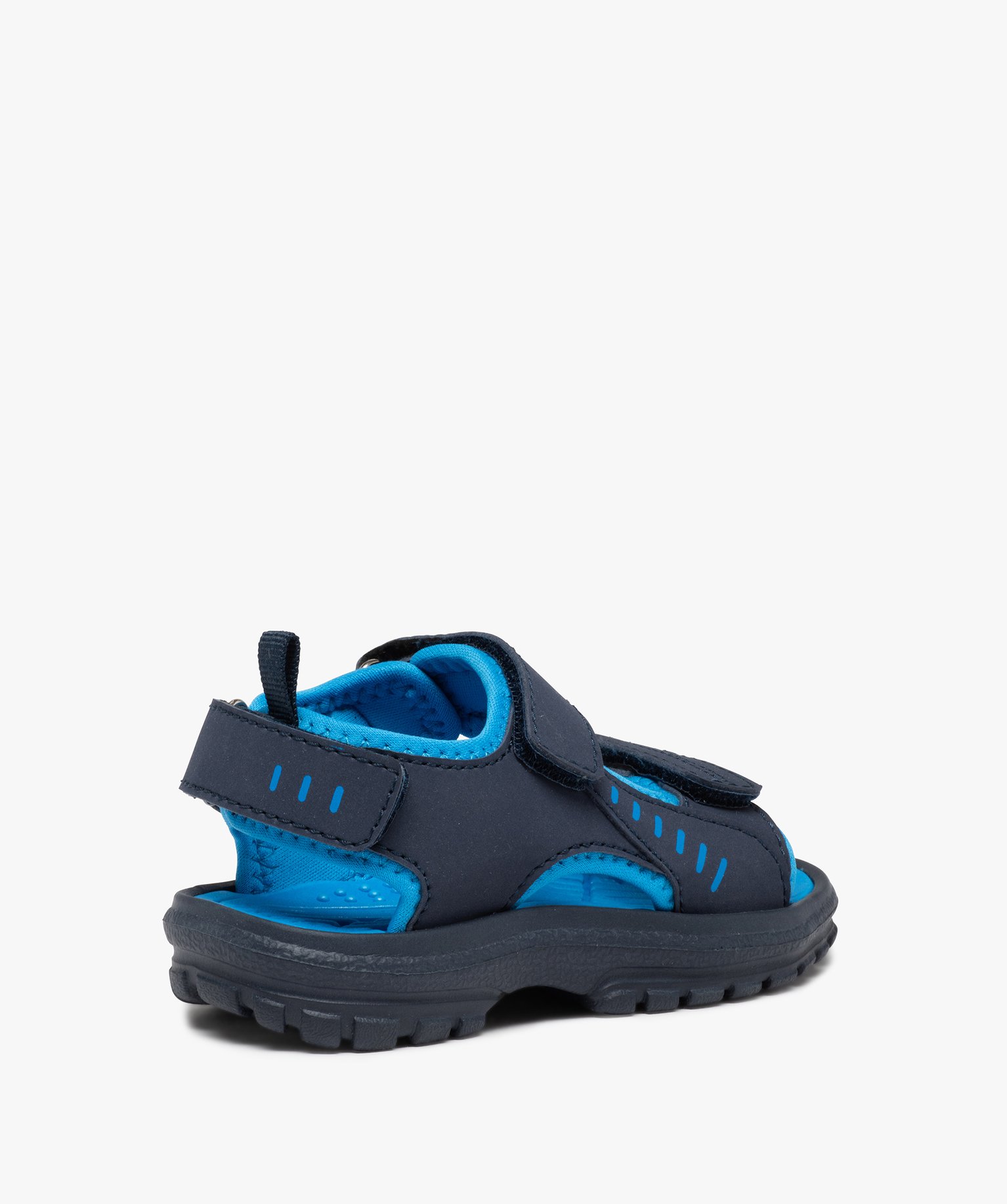 Sandales sport Garçon bicolores à scratch marine | GEMO