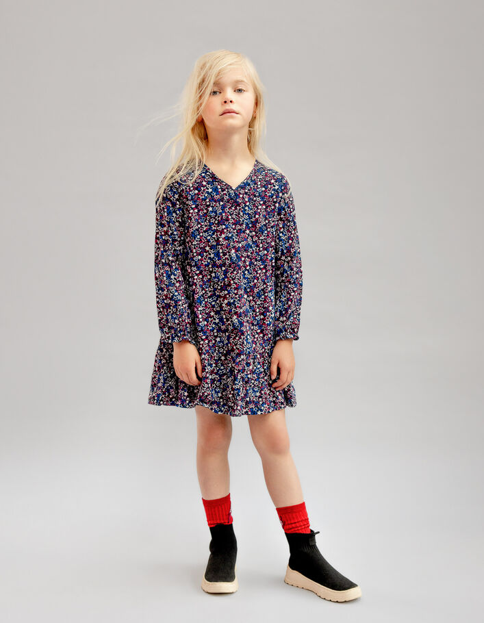 Robe 2-en-1 imprimé étoiles et coeurs avec sweat fille