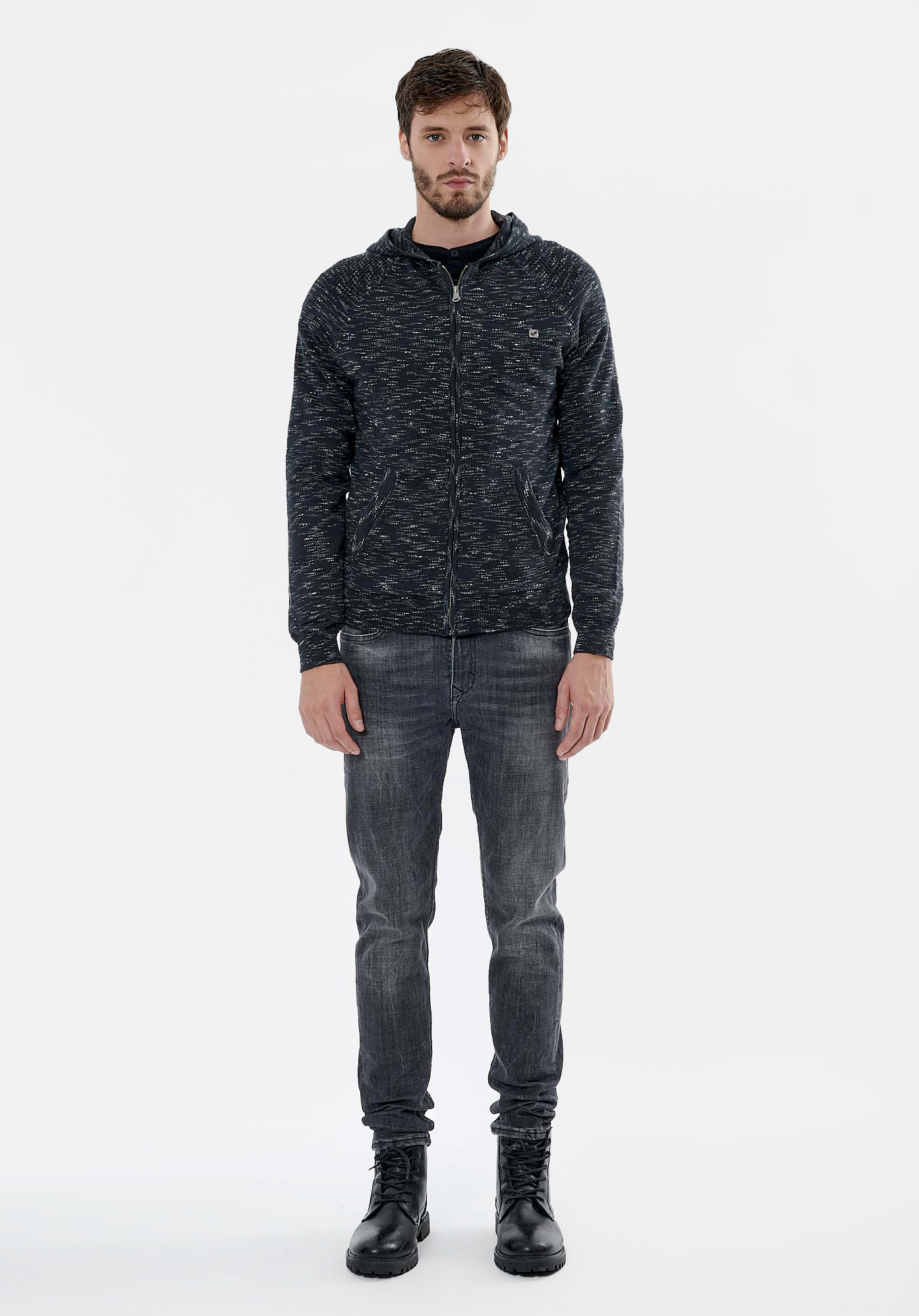 VEER   Gilet bleu marine et blanc homme