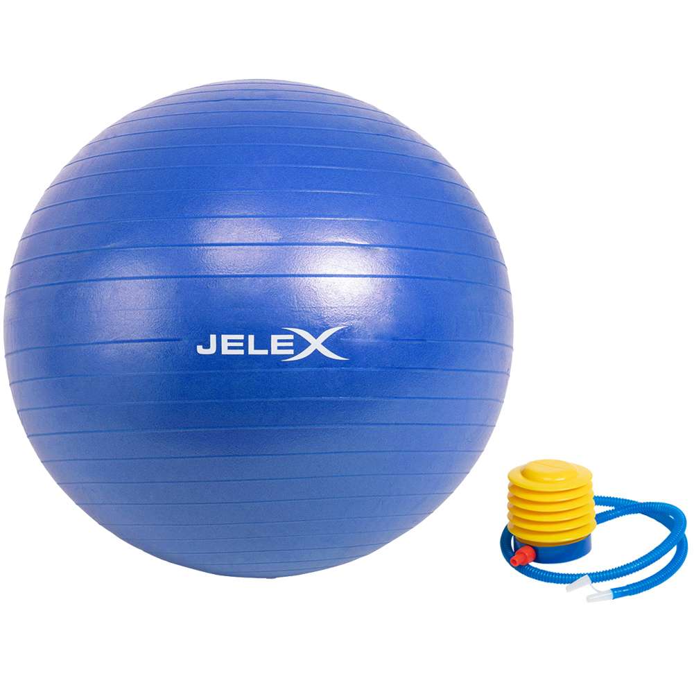 JELEX Fitness Yogaball inkl. Pumpe 65cm blau