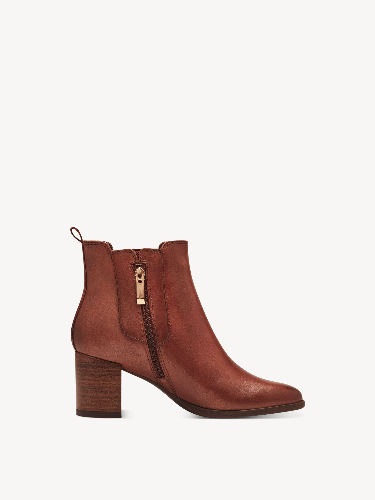 Bottine Chelsea en cuir - marron