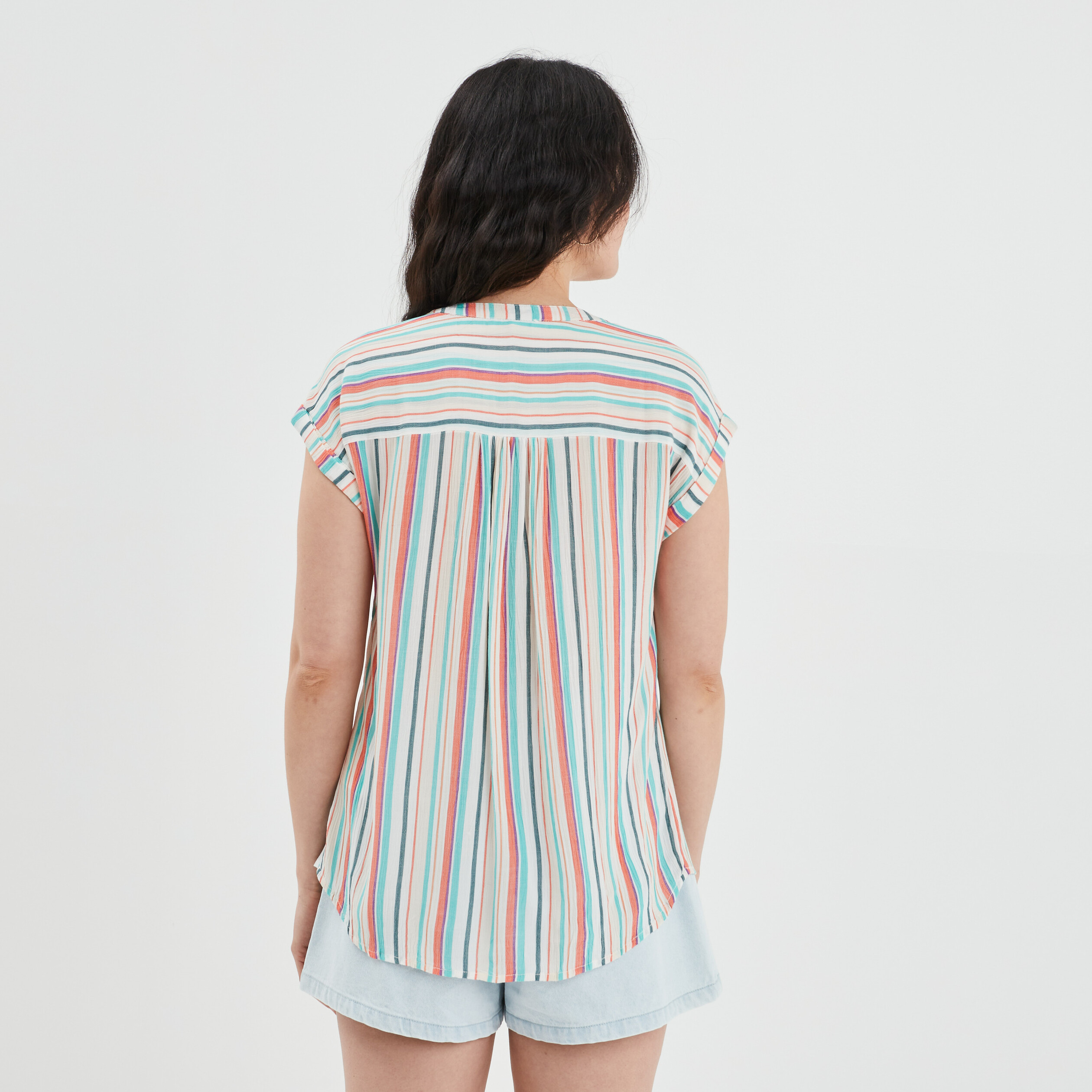 Blouse manches courtes ecru femme | La Halle