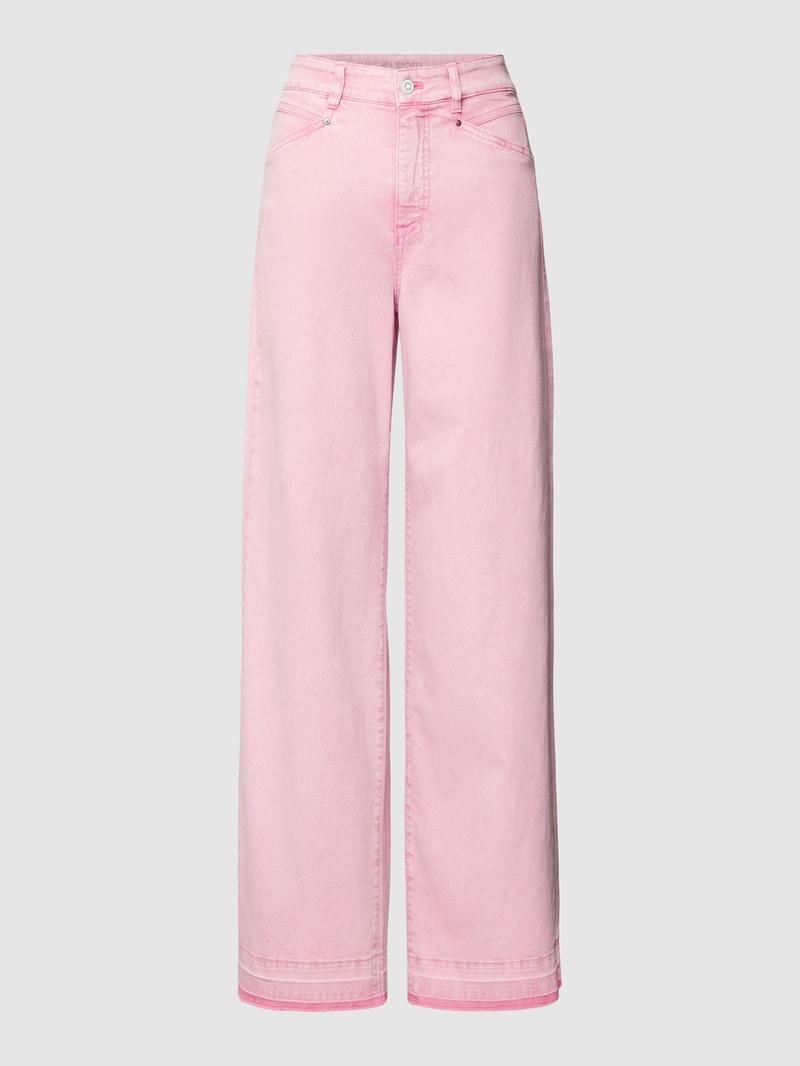 High Waist Jeans mit Gesäßtaschen in flieder