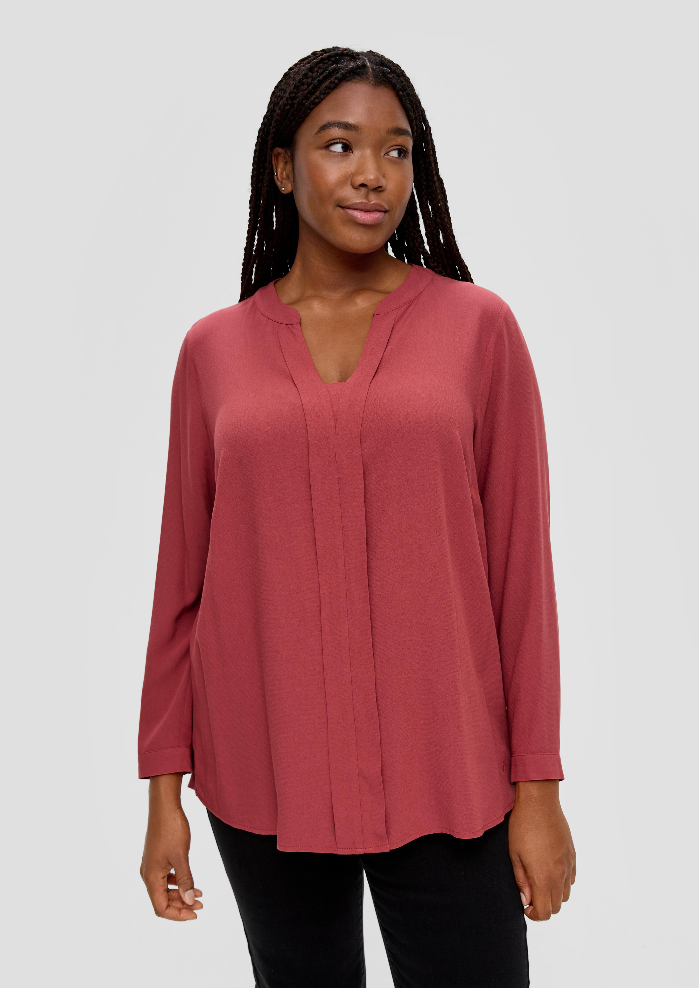 Crêpe-Bluse mit Passe  2136469-3555