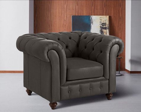 Home affaire Sessel Chesterfield, mit Knopfheftung, auch in Leder