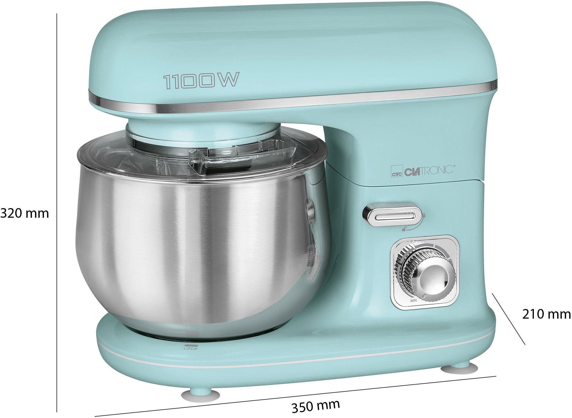 CLATRONIC Küchenmaschine KM 3711 mint-grün, 1100 W, 5 l Schüssel