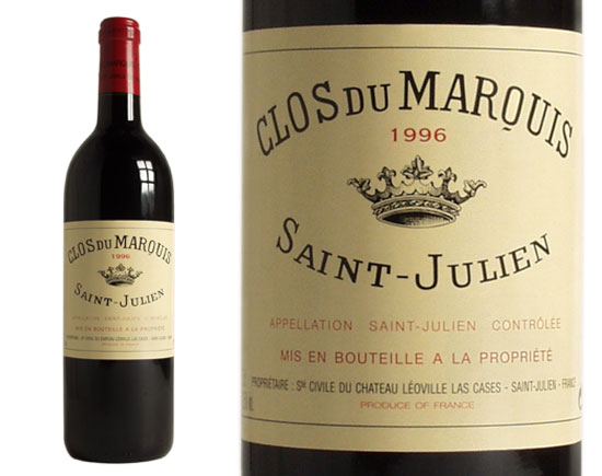 Clos du Marquis Rouge 1996, Second Vin du Château Léoville Las Cases Bordeaux Saint-Julien