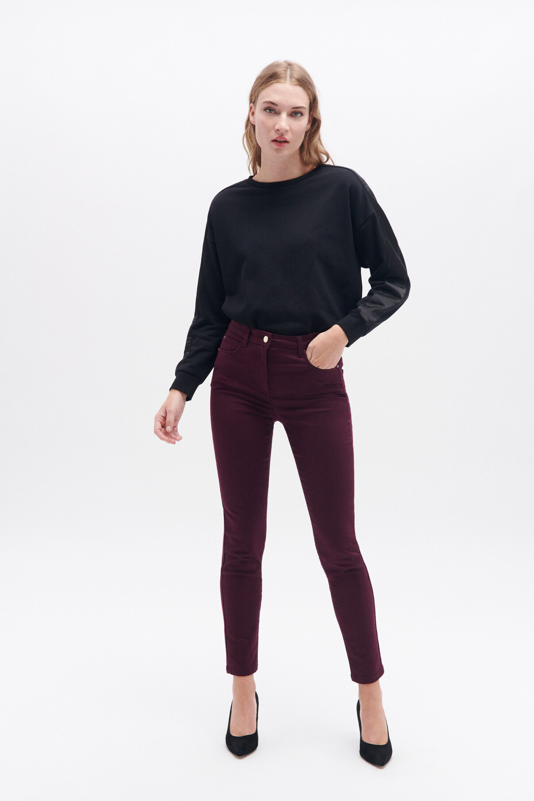 pantalon tony b prune femme