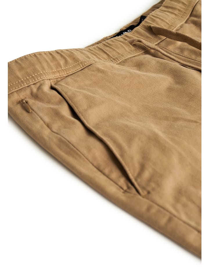behype Chinohose - BHFORLI Jogger Chino Jeans Hose Stoffhose in Beige günstig kaufen