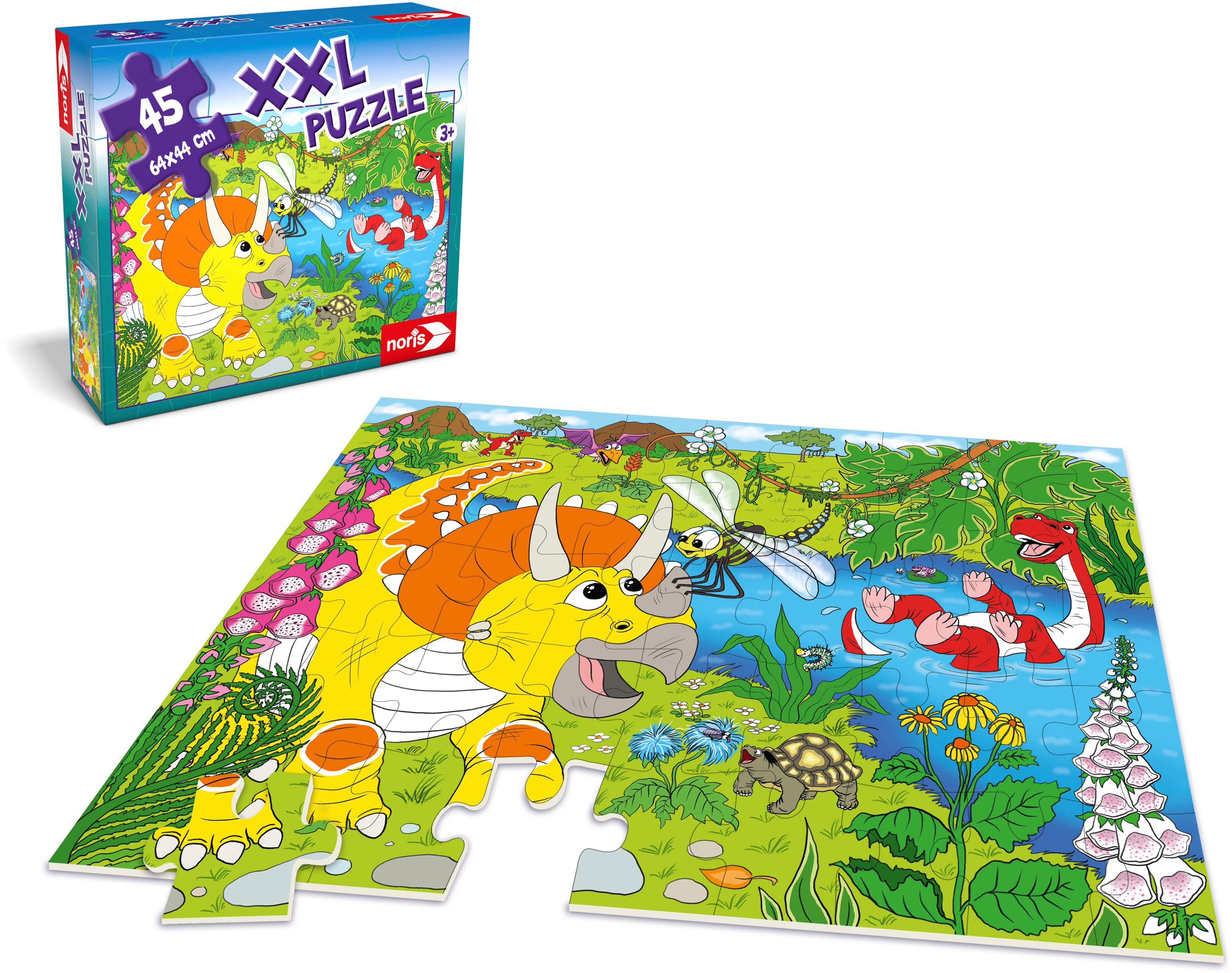 Noris Puzzle XXL Puzzle Dinosaurier, 45 Puzzleteile