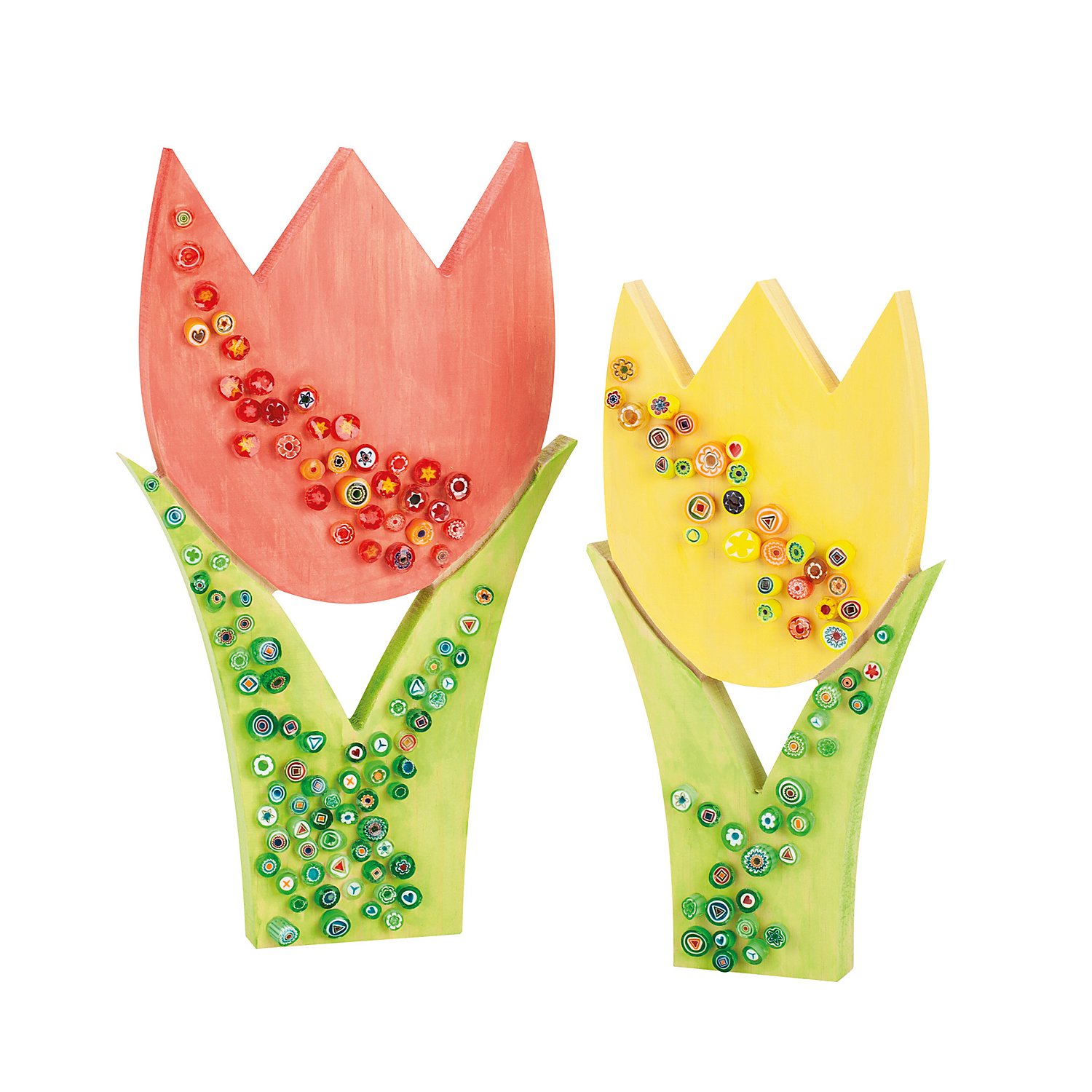 Millefiori-Mix, grün-orange, 75 g