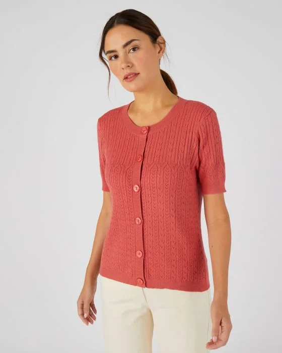 Cardigan maille fantaisie