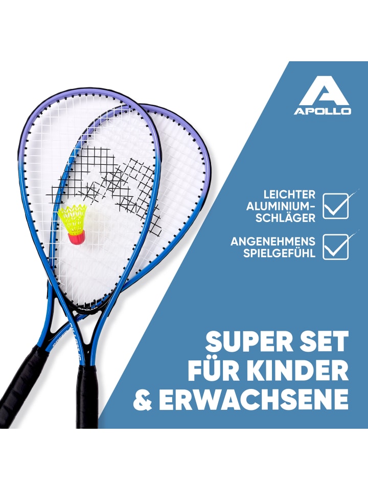 Apollo Badminton Schläger Set Kinder 