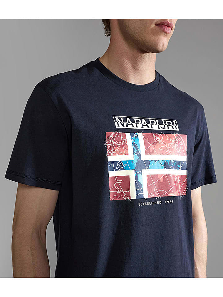 Napapijri Shirt in Dunkelblau günstig kaufen M
