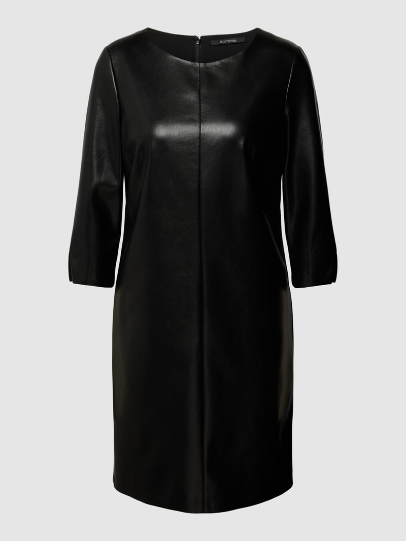 Minikleid in Leder-Optik in schwarz