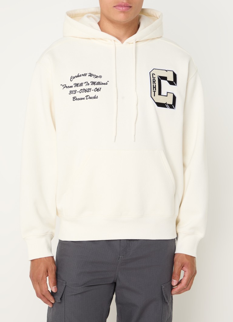 Carhartt WIP Brown Duck hoodie with logo embroidery