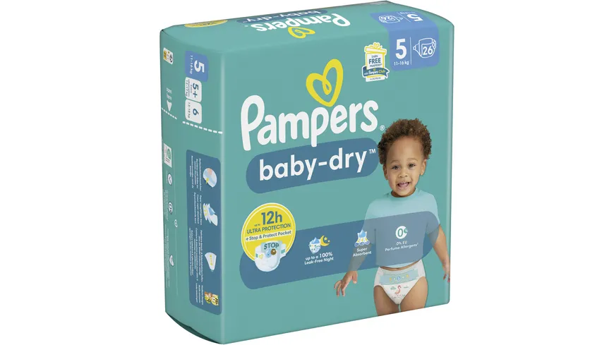 Pampers Baby-Dry mit Stop & Schutz Täschchen