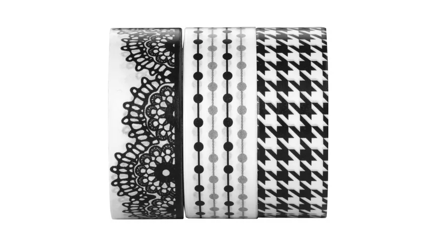 Masking Tapes 1,5x500 cm, verschiedene Motive in 3er-Sets