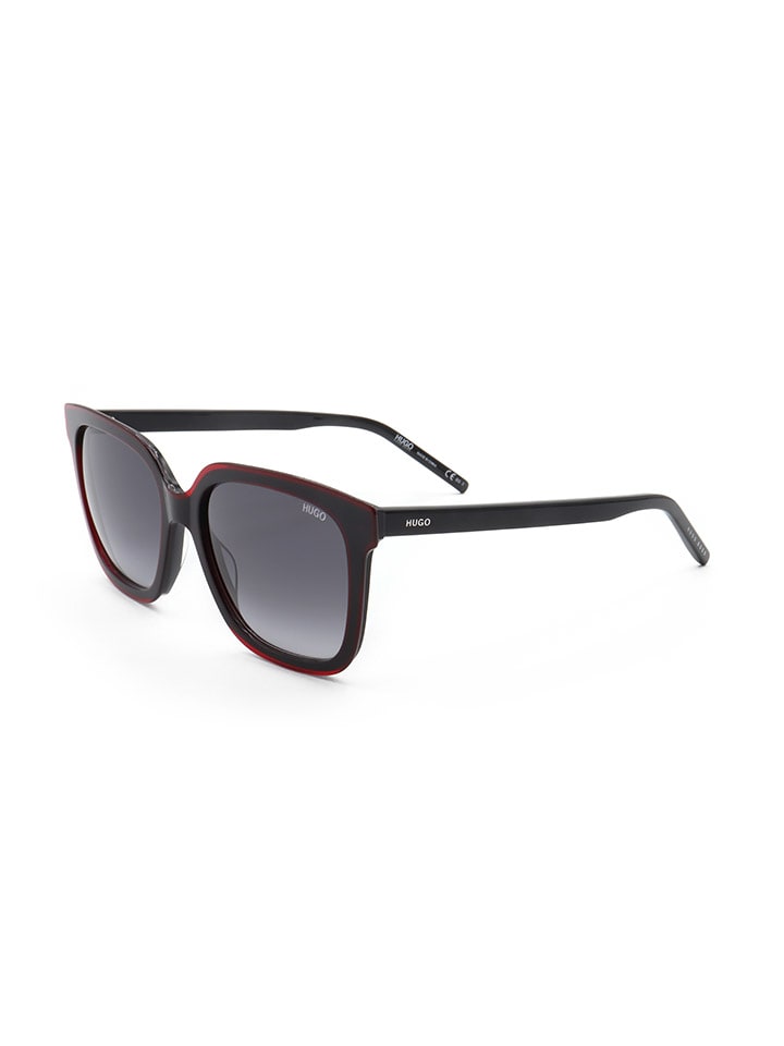 HUGO Damen-Sonnenbrille in Schwarz/ Rot günstig kaufen 54