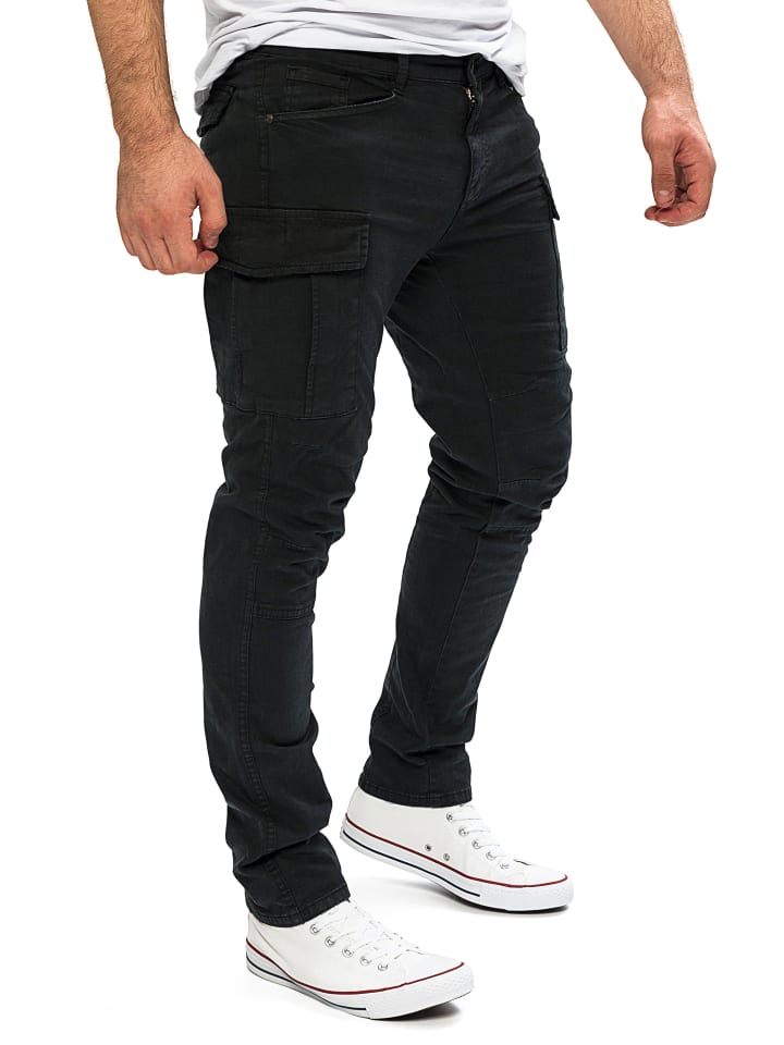 Yazubi Cargohose Jayden in Schwarz günstig kaufen