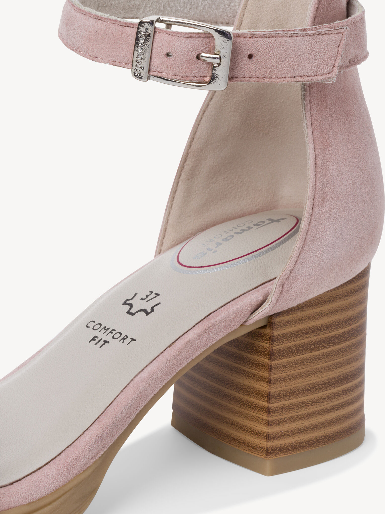 Sandale à talon en cuir - rose