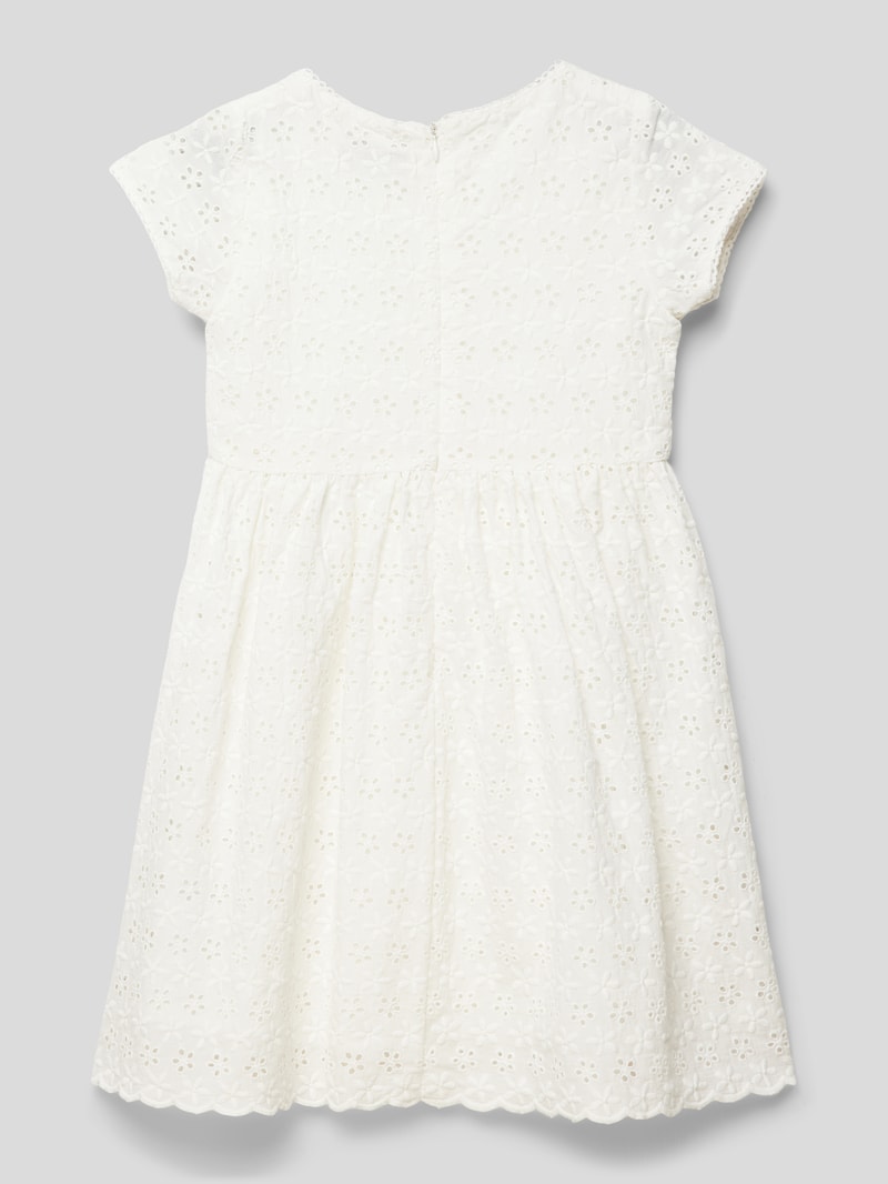 Minikleid mit floralem Muster in ecru