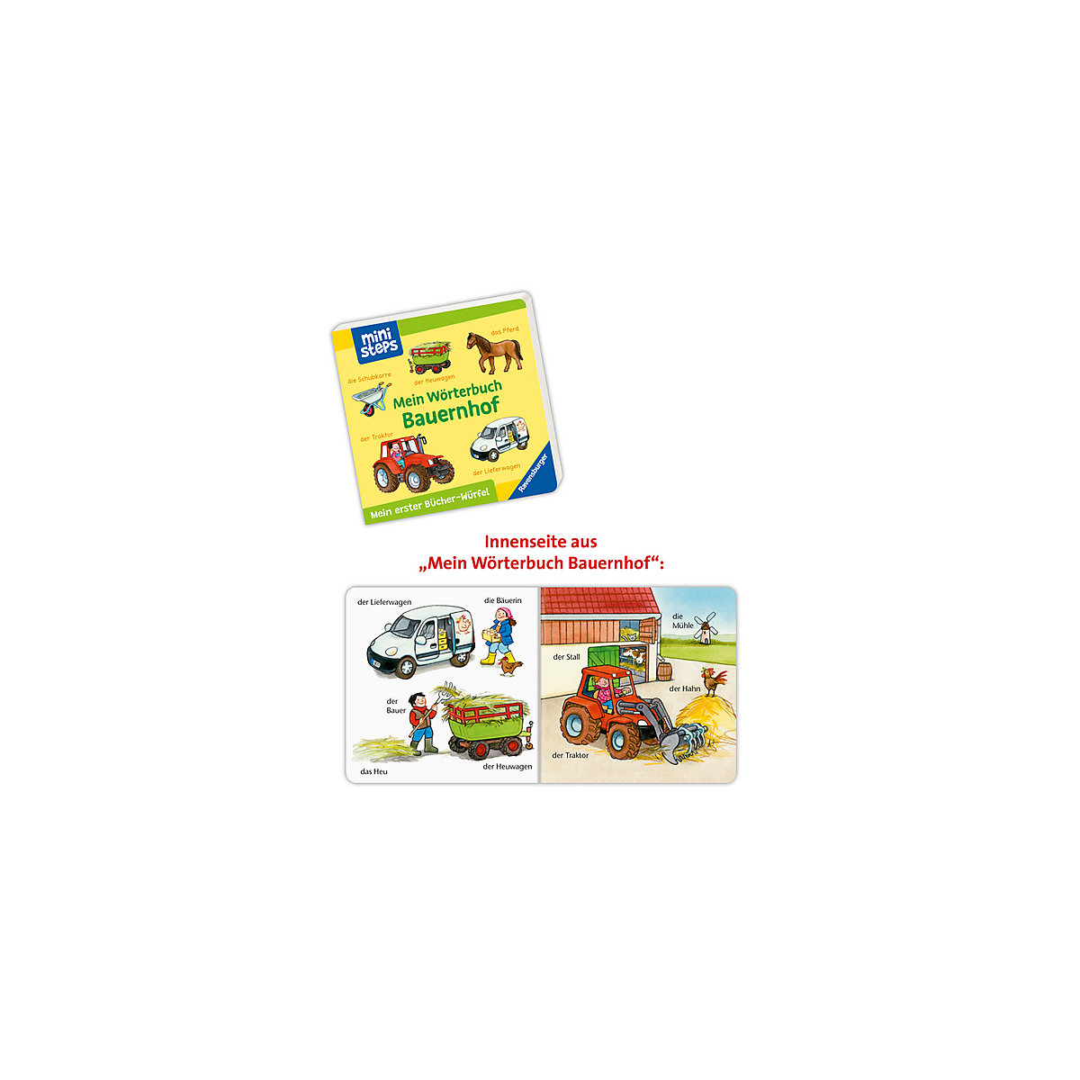 ministeps® Mein erster Bücher-Würfel: Meine ersten Wörter (Bücher-Set)