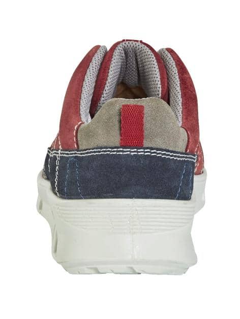 Schnürschuh mit kontrastfarbenen Steppnähten