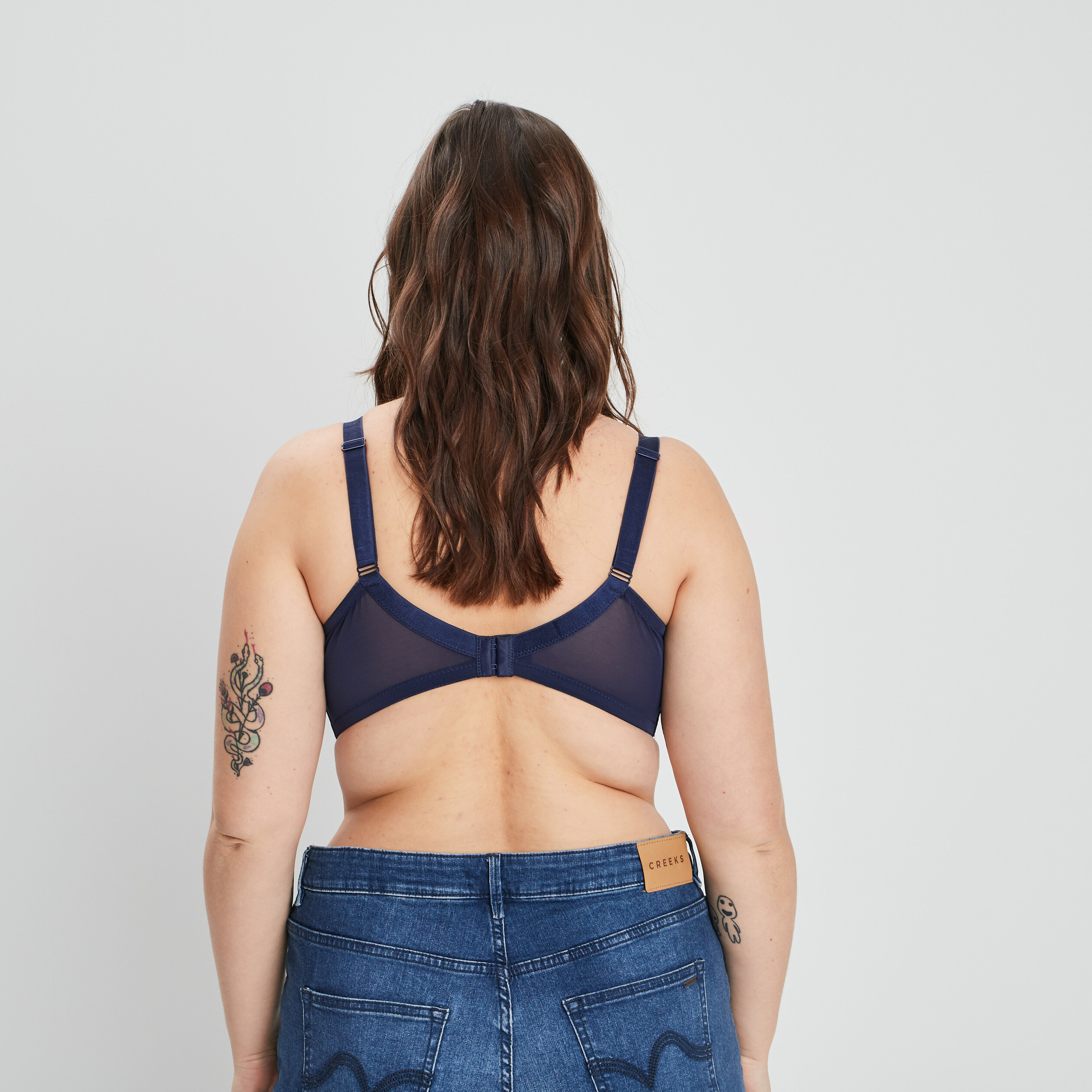 Soutien-gorge emboîtant microfibre bleu marine femme grande taille | La Halle
