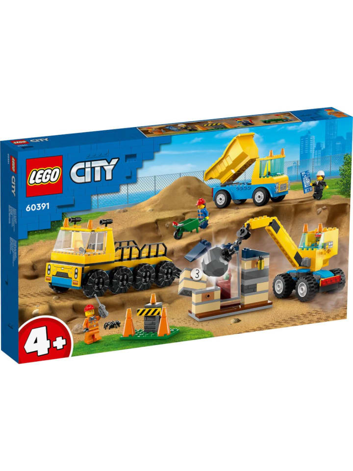 LEGO Bausteine City 60391 Baufahrzeuge und Kran mit Abrissbirne - ab 4 Jahre günstig kaufen onesize