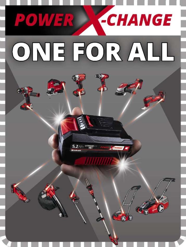Tagliabordi a batteria Einhell 3411300 GE-CT 36/30 Li E-Solo da 18 Volt (batterie e caricabatterie esclusi).