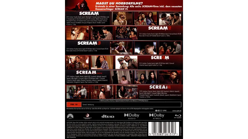 Scream 6-Movie Collection  [6 BRs]