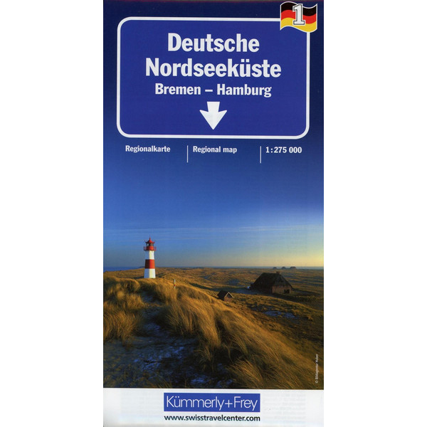 KuF Deutschland Regionalkarte 01. Deutsche Nordseeküste 1 : 275.000 - Straßenkarte