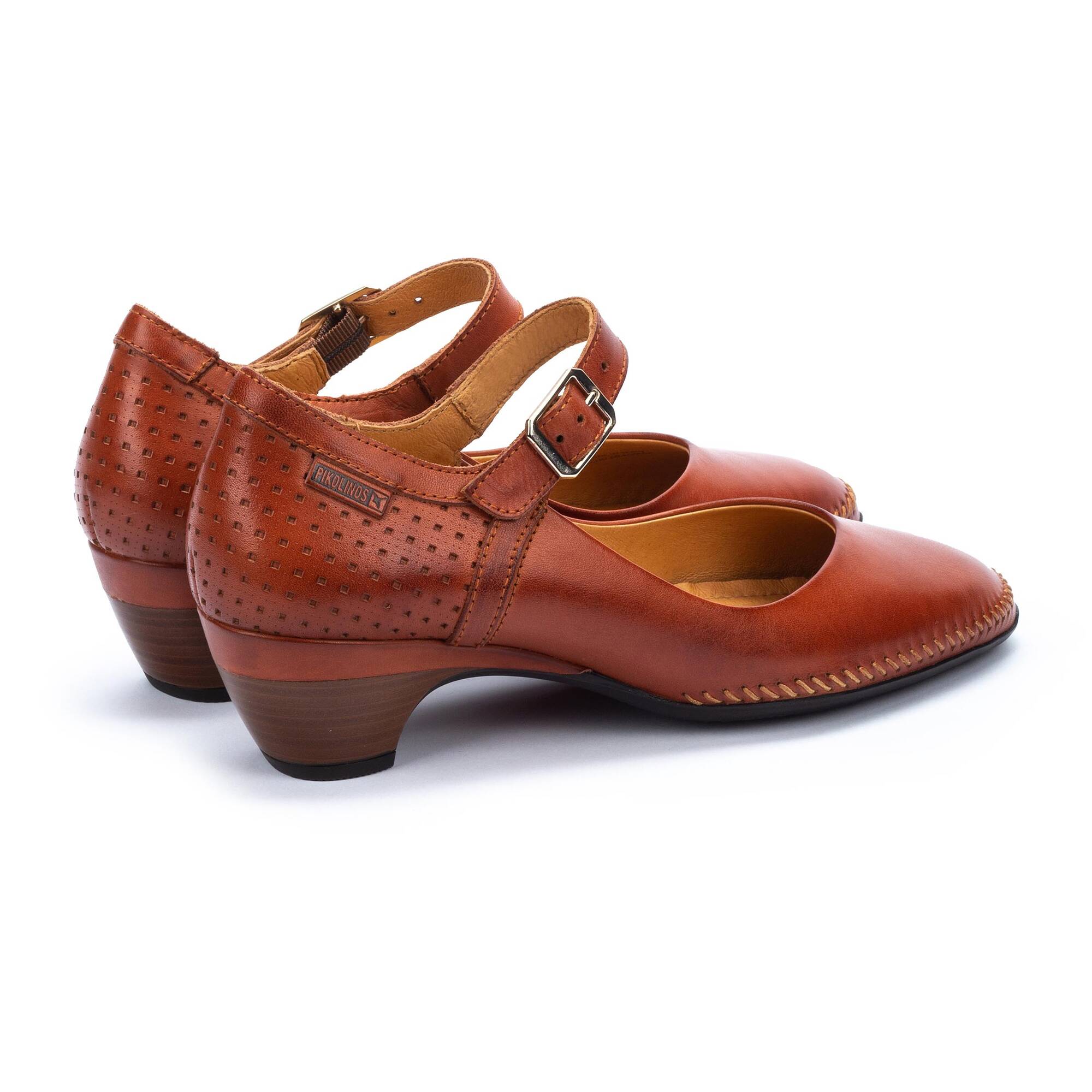 Buty damskie z boczną klamrą - BRICK