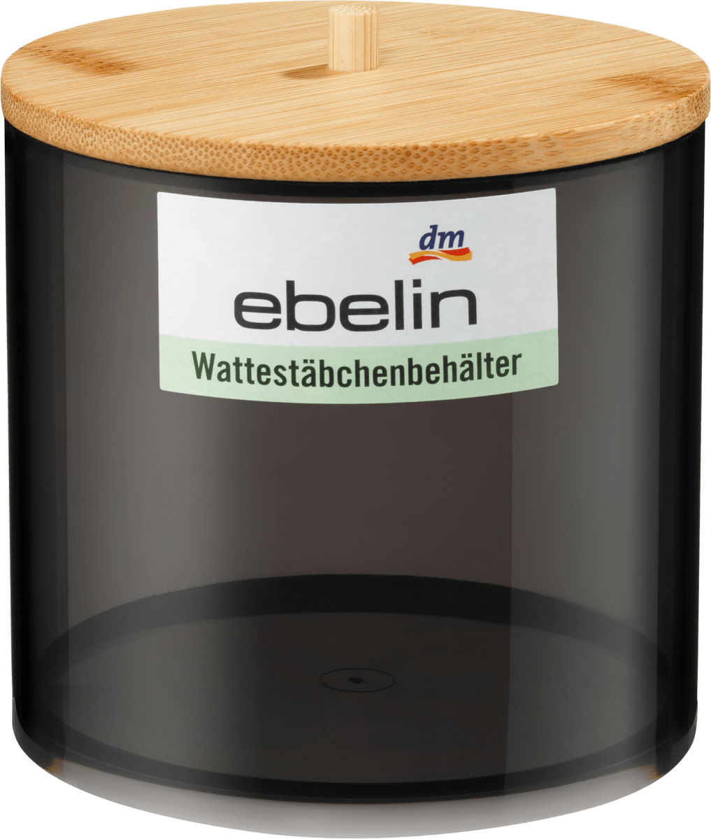 Wattestäbchenbehälter mit Bambusdeckel, 1 St