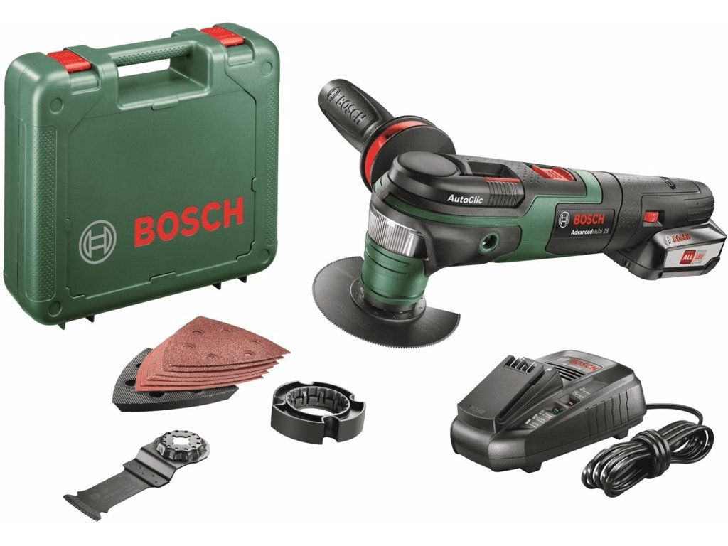 Bosch Green 0603104001 AdvancedMulti 18 Cordless Multitool 18 Volt 2.5 Ah Li-ion