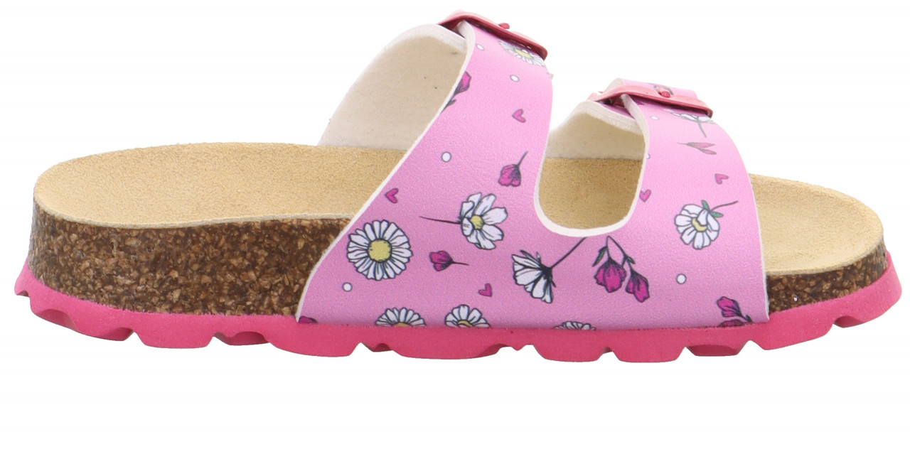 FUSSBETTPANTOFFEL - Rosa/MehrfarbigPantoffel mit Schnalle