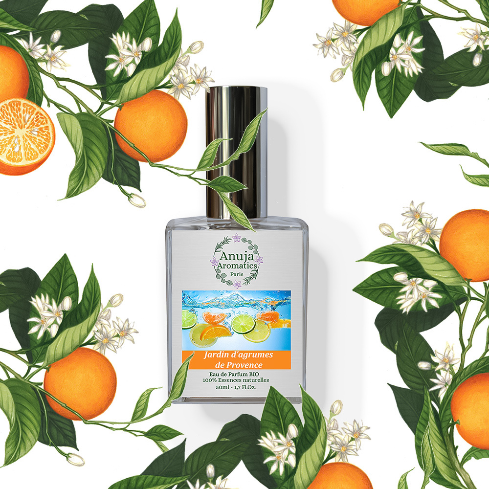 anuja aromatics Jardin d'Agrumes de Provence Eau de Parfum Bio aux Essences 100 % Naturelles