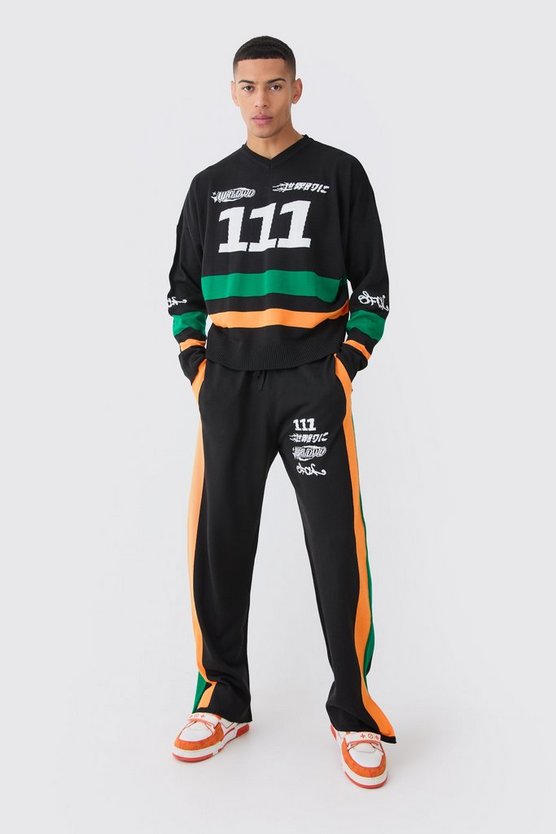Kastiger Moto-Strickpullover