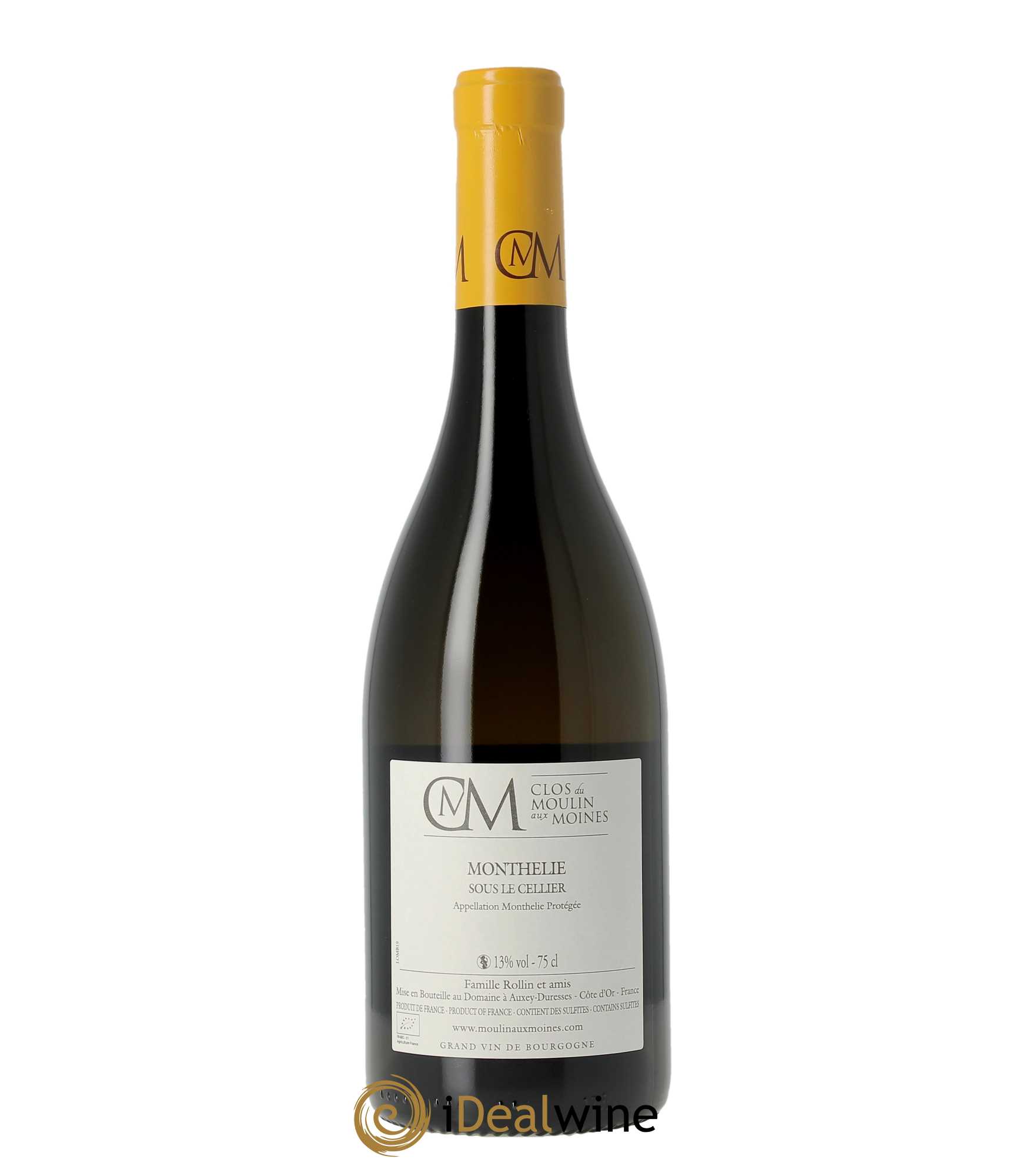 Monthélie Sous Le Cellier Clos du Moulin aux Moines  2019 - Lot de 1 Bouteille