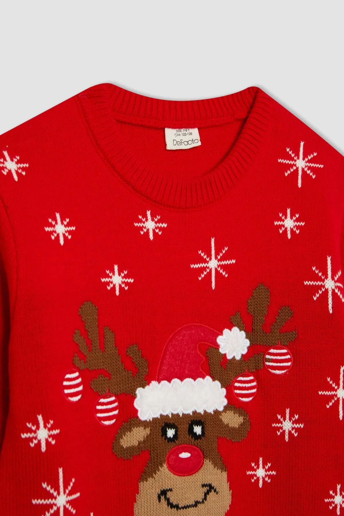 DeFacto  Mini-Me-Pullover mit Rundhalsausschnitt für Jungen mit Neujahrsmotiv