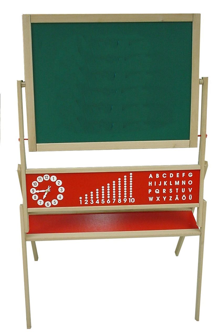 Roba Tafel, Standtafel drehbar, Schreibtafel liniert, Maltafel magnetisch, Kindertafel Holz, natur