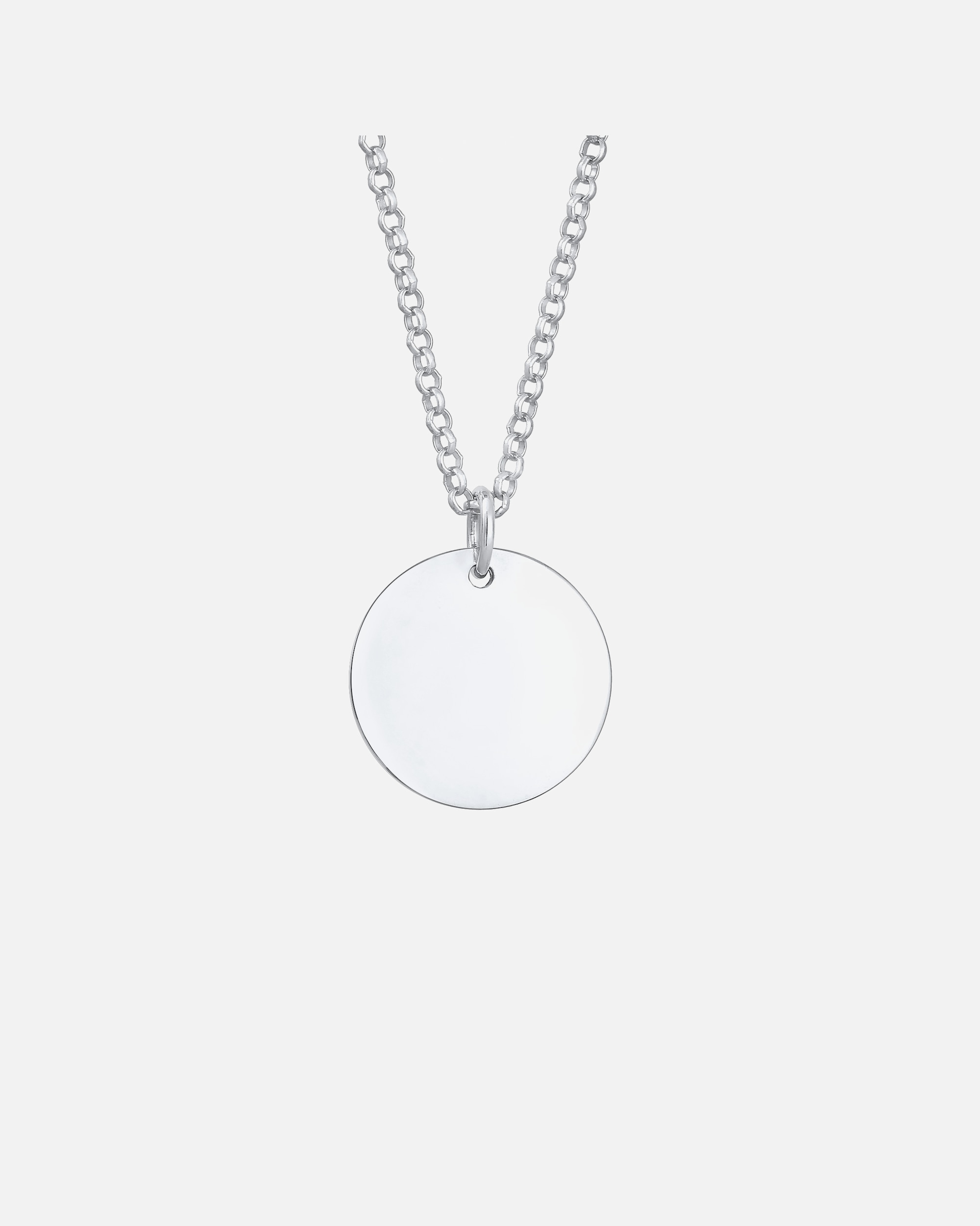 Colgante Elli con base redonda en plata de ley 925 para mujer.