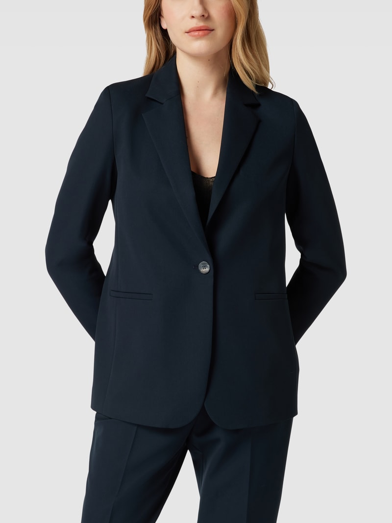 Blazer mit Knopfverschluss in marineblau