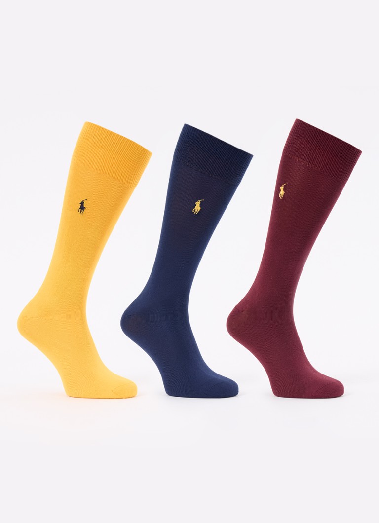 Set de 3 perechi de șosete Ralph Lauren cu logo brodat