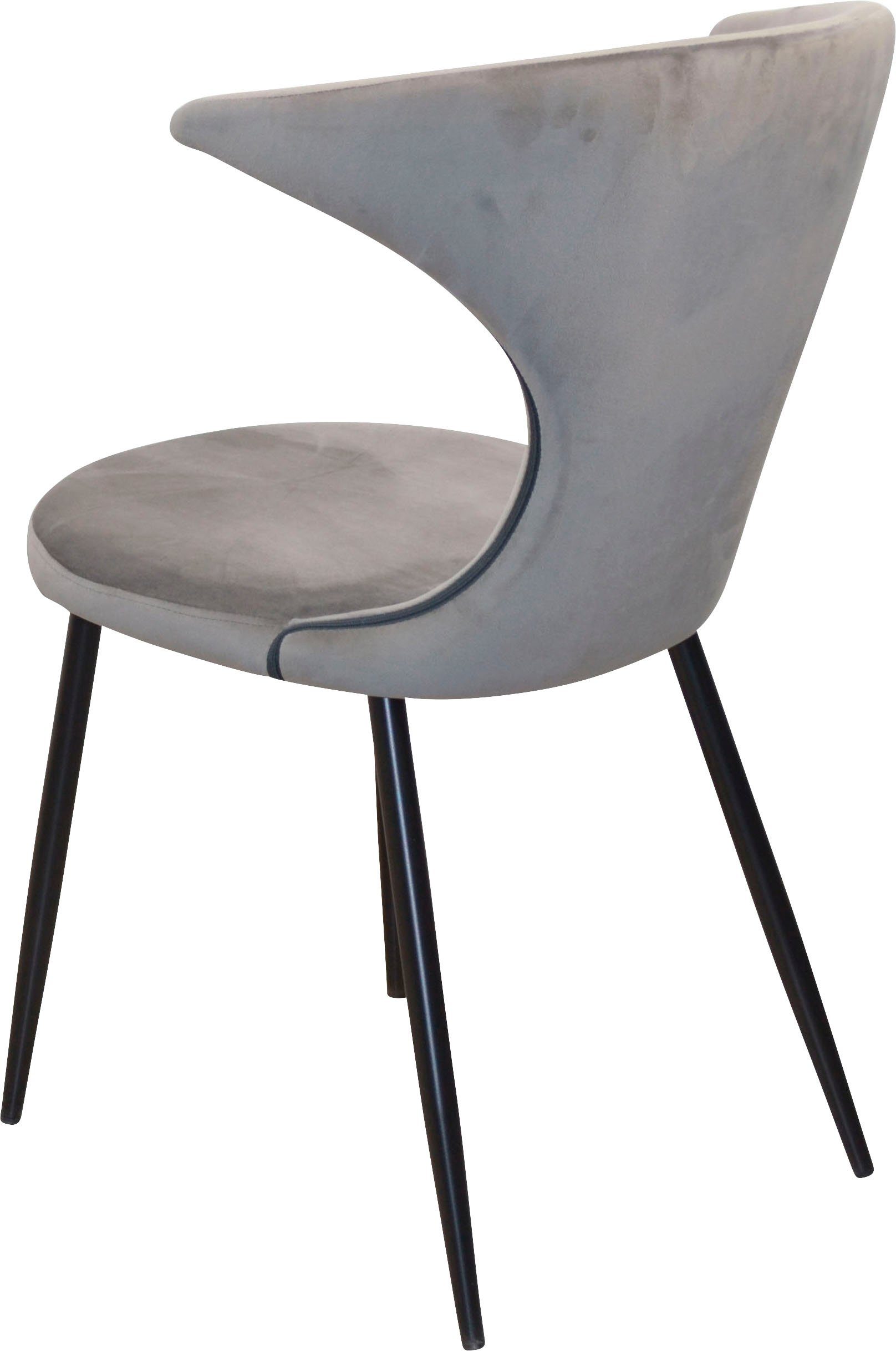 INOSIGN 4-Fußstuhl (Set, 2 St), Gestell aus Stahlrohr, Sitz- und Rückenfläche schaumstoffgepolstert