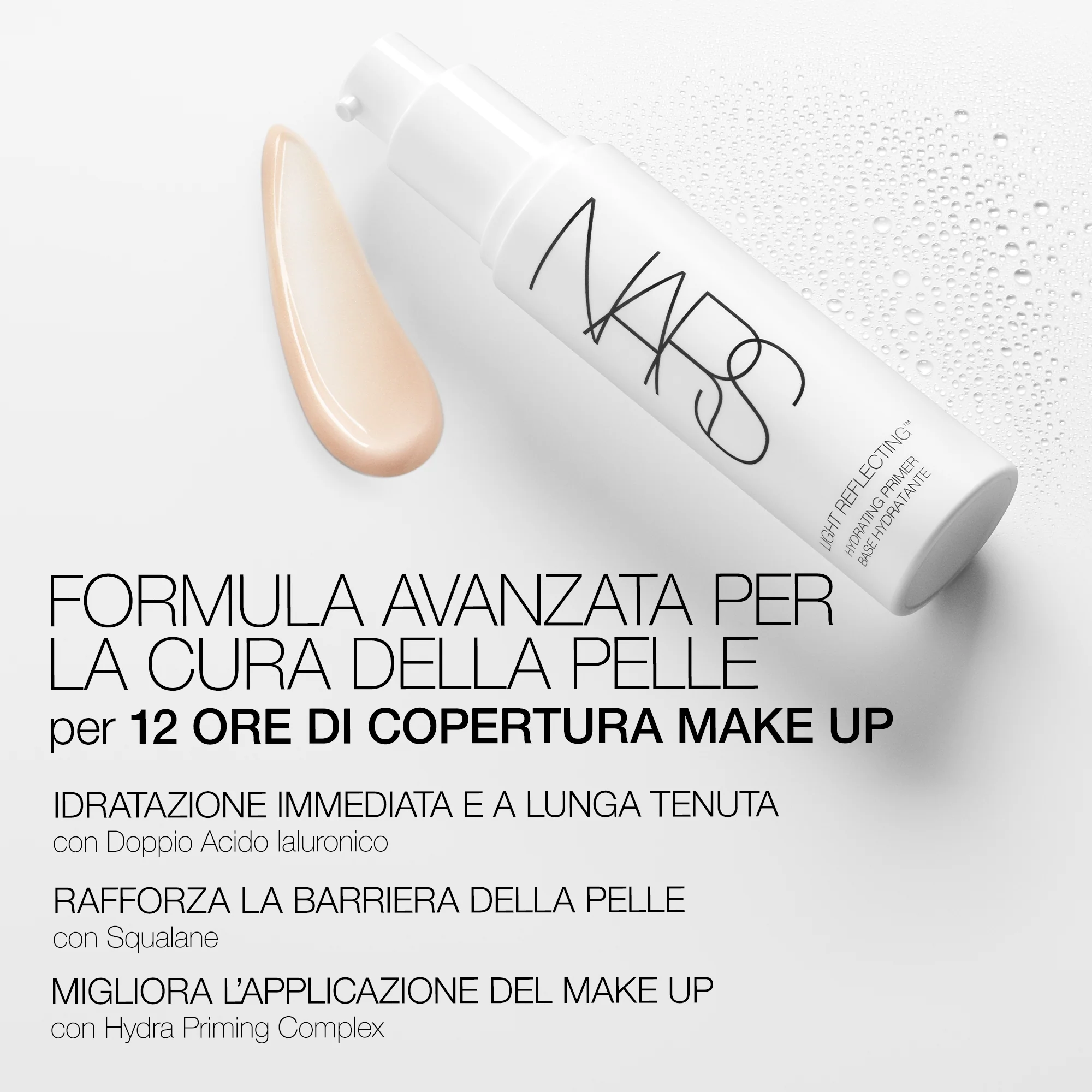 Primer facial hidratante com efeito iluminador - Base de maquiagem